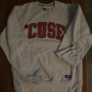 Champion Gray and Orange Crewneck Sweater